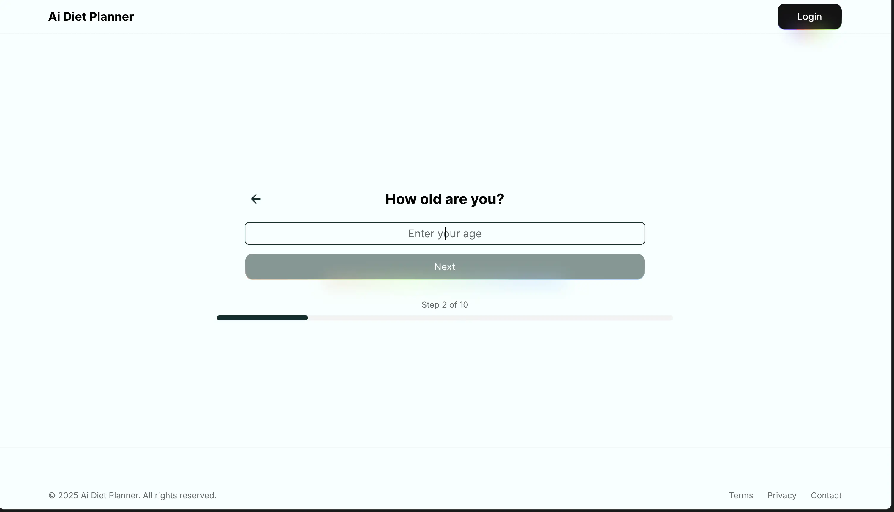 AI Personalized Diet Planner - Screenshot 1