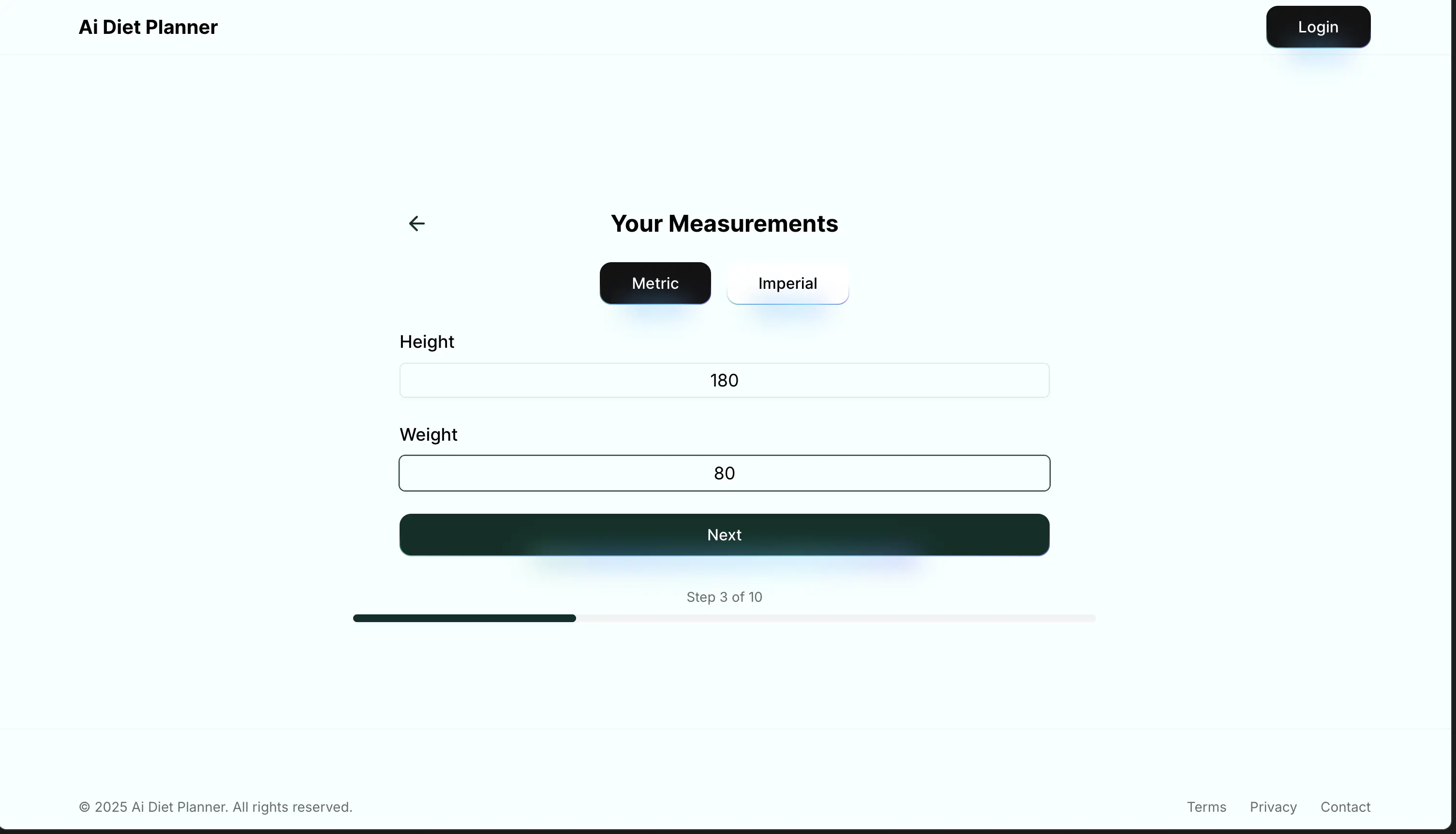 AI Personalized Diet Planner - Screenshot 2