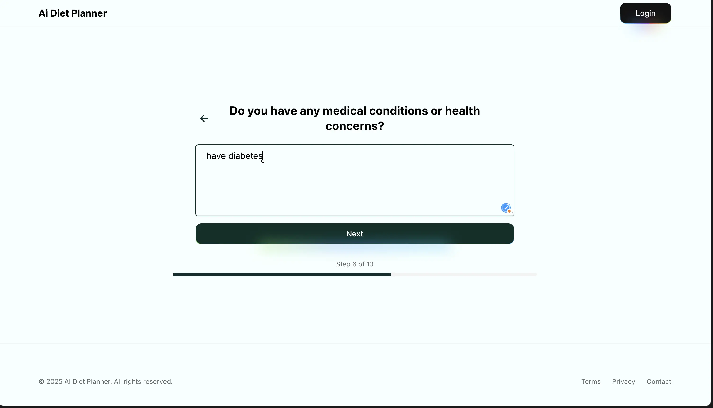 AI Personalized Diet Planner - Screenshot 4