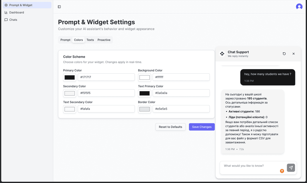 AI Business Assistant for Language Schools